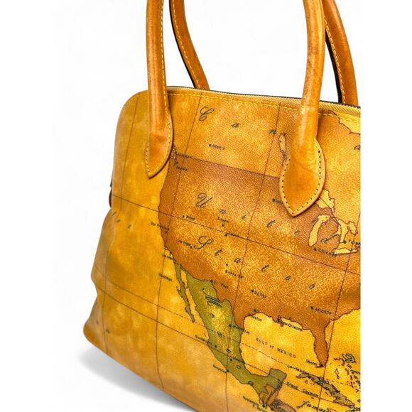 Alviero Martini Classe Geo Classic World Map Bag - Picture 11 of 15